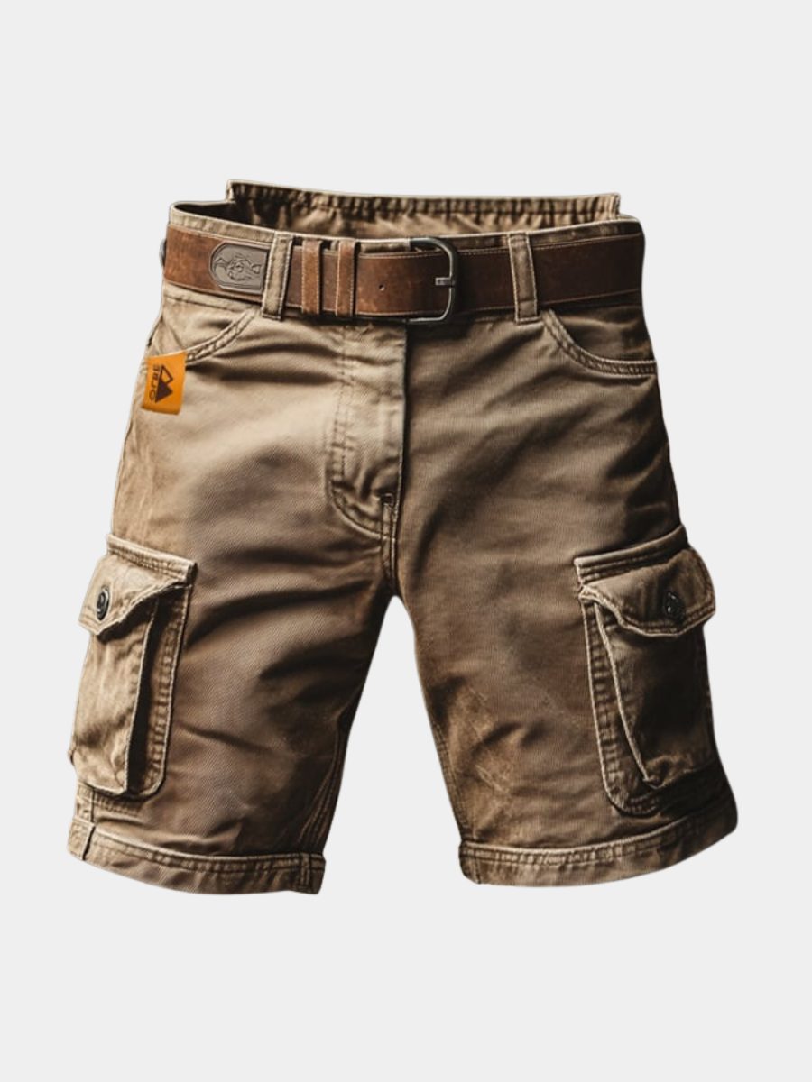Belted Cargo Shorts for Men
