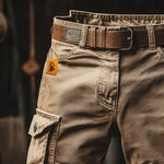 Belted Cargo Shorts for Men - View 4