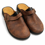 Buckle Strap Clogs for Men - Dunkelbraun