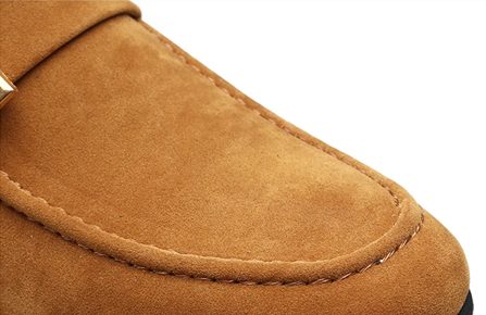 Buckle Strap Suede Loafers for Men - View 10