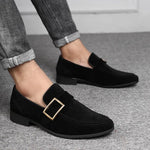Buckle Strap Suede Loafers for Men - View 2