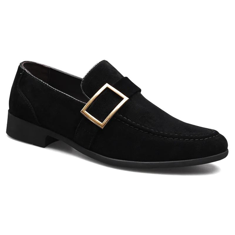Buckle Strap Suede Loafers for Men - View 5