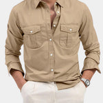 Button-Down Cargo Shirt for Men