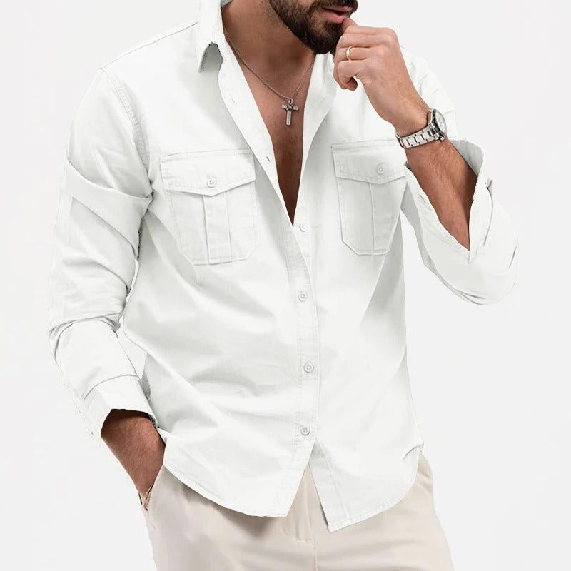 Button-Down Cargo Shirt for Men - View 13