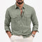 Button-Down Cargo Shirt for Men - Light Green
