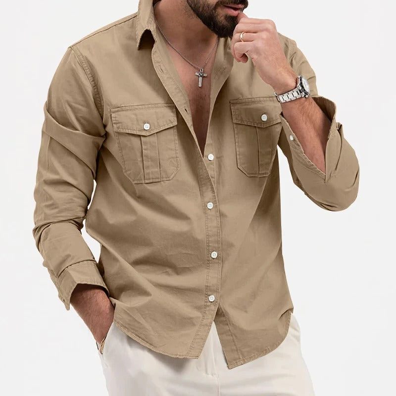Button-Down Cargo Shirt for Men - View 7