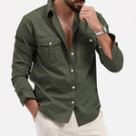 Button-Down Cargo Shirt for Men - View 8