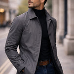 Button-Down Collar Coat for Men - View 4