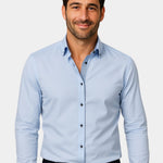 Button-Down Contrast Cuff Shirt for Men
