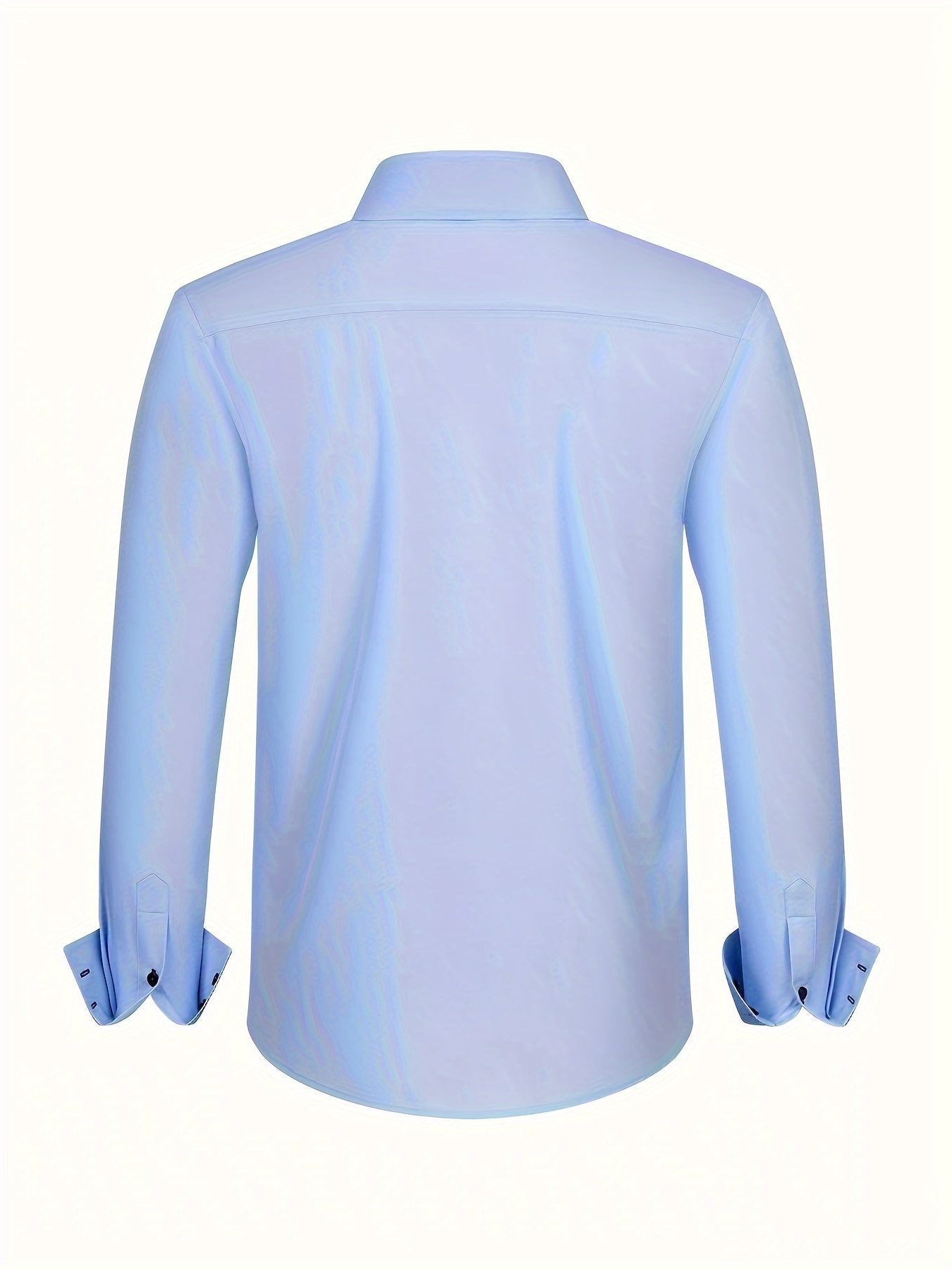 Button-Down Contrast Cuff Shirt for Men - View 11