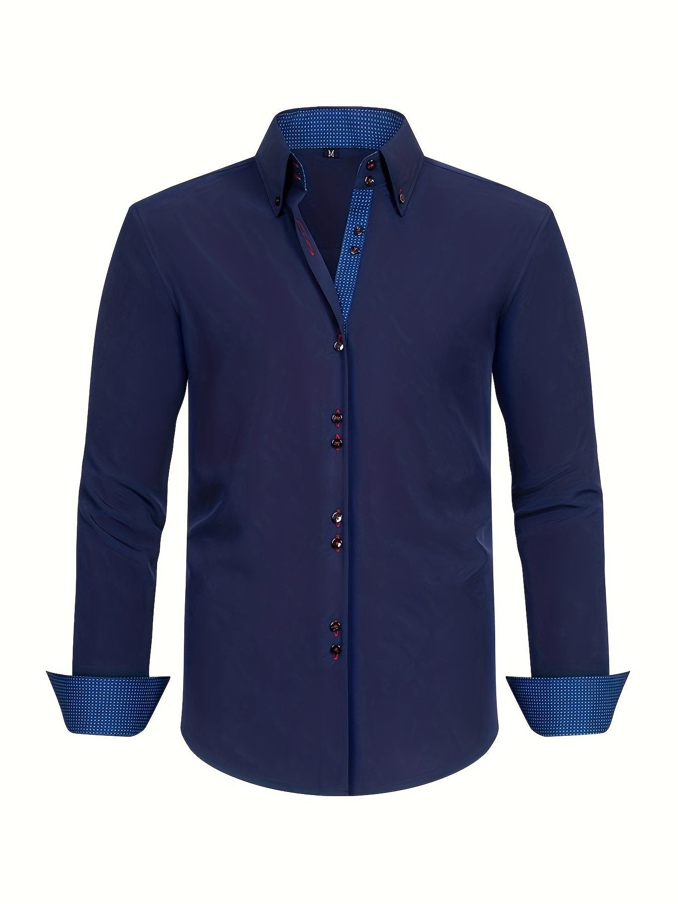 Button-Down Contrast Cuff Shirt for Men - View 5