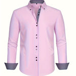 Button-Down Contrast Cuff Shirt for Men - View 6