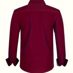 Button-Down Contrast Cuff Shirt for Men - View 9