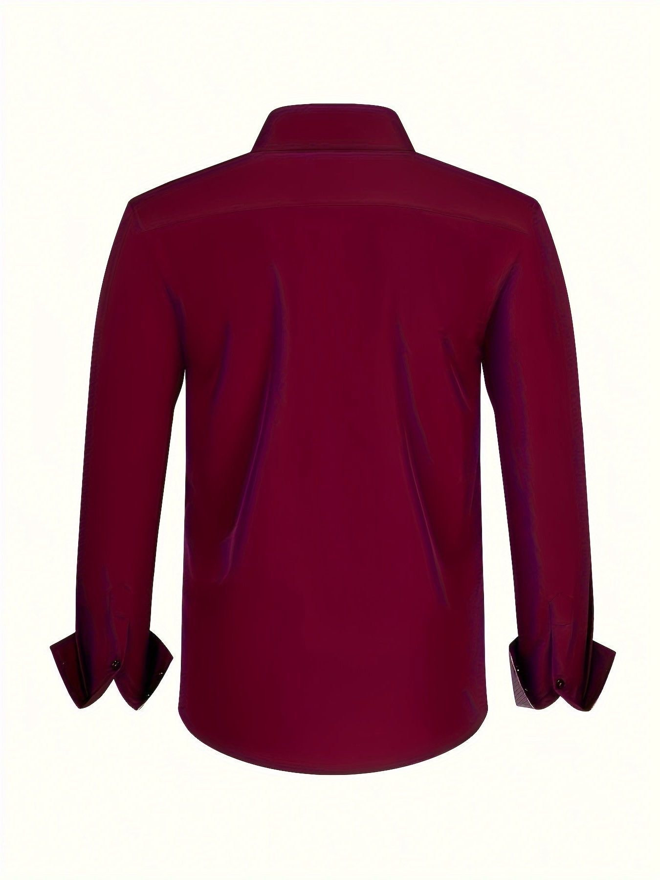 Button-Down Contrast Cuff Shirt for Men - View 9