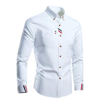 Button-Down Cotton Oxford Shirt for Men - White