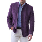 Button-Down Suede Blazer for Men - View 3