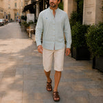 Button-Down Linen Shirt for Men