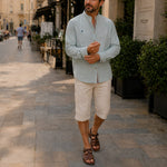 Button-Down Linen Shirt for Men - View 3