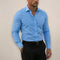 Button-Down Long Sleeve Shirt for Men - Light Blue