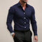Button-Down Long Sleeve Shirt for Men - Navy Blue