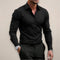 Button-Down Long Sleeve Shirt for Men - Black