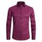 Button-Down Long Sleeve Stretch Shirt for Men - Burgunderrot