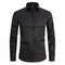 Button-Down Long Sleeve Stretch Shirt for Men - Schwarz
