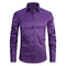 Button-Down Long Sleeve Stretch Shirt for Men - Lila
