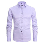 Button-Down Long Sleeve Stretch Shirt for Men - Helllila