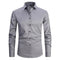 Button-Down Long Sleeve Stretch Shirt for Men - Grau