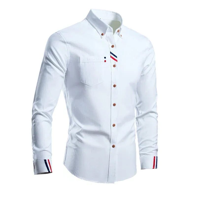 Button-Down Pointed Collar Shirt for Men