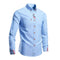 Button-Down Pointed Collar Shirt for Men - Blue