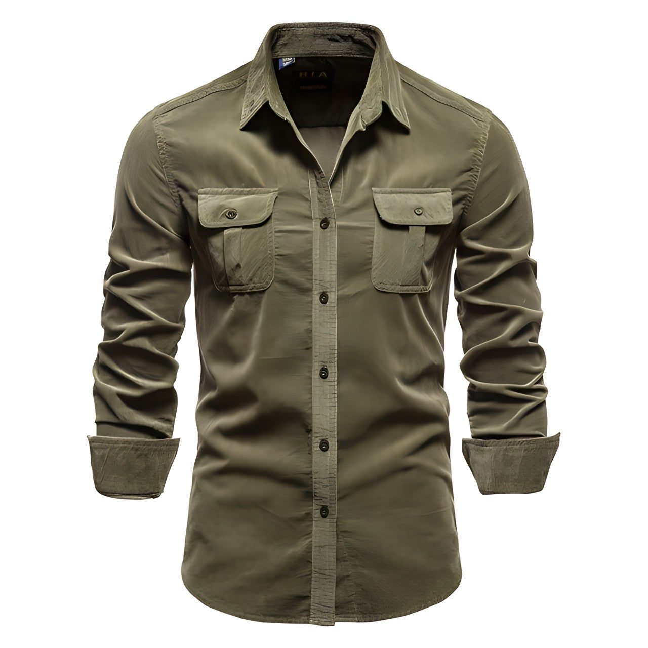 Button-Down Shirt with Chest Pockets for Men