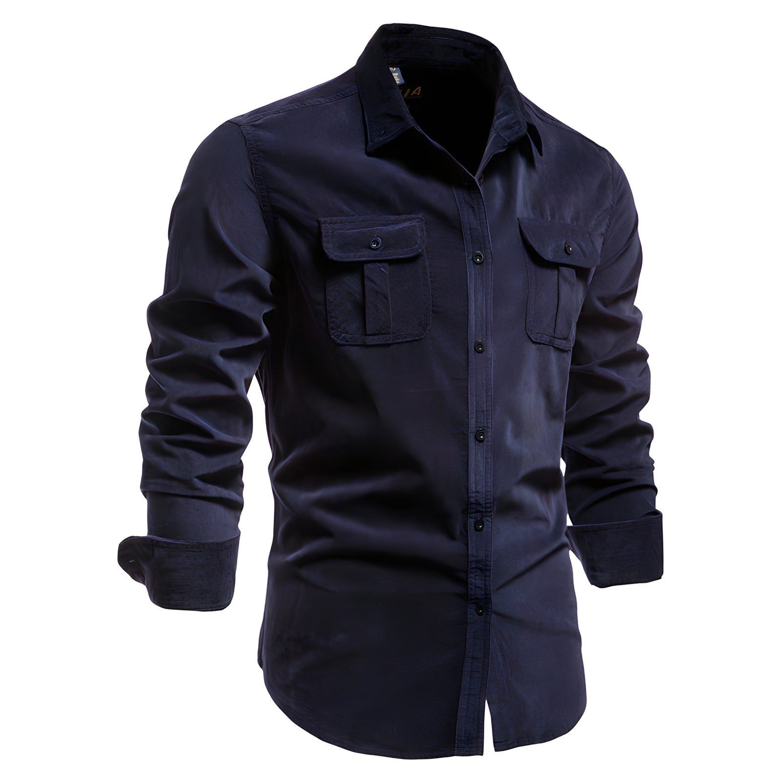 Button-Down Shirt with Chest Pockets for Men - View 5