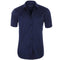 Button-Down Short Sleeve Polo Shirt for Men - Navy Blue