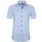 Button-Down Short Sleeve Polo Shirt for Men - Light Blue