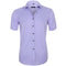 Button-Down Short Sleeve Polo Shirt for Men - Lavender