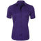Button-Down Short Sleeve Polo Shirt for Men - Purple