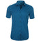 Button-Down Short Sleeve Polo Shirt for Men - Blue