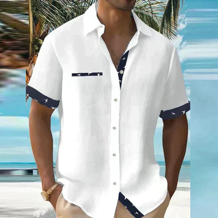 Button-Down Short Sleeve Shirt for Men