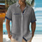 Button-Down Short Sleeve Shirt for Men - Grey