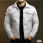 Button-Up Denim Jacket for Men