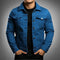 Button-Up Denim Jacket for Men - Blue