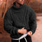 Cable Knit Roll Neck Sweater for Men - Black