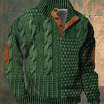 Cable Knit Zip-Up Sweater for Men - View 9