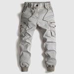 Cargo Joggers with Cuff Hem for Men - Grey