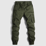 Cargo Joggers with Cuff Hem for Men - Green