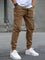 Cargo Joggers with Tapered Ankle for Men - Brown