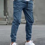 Cargo Joggers with Tapered Ankle for Men - Blue