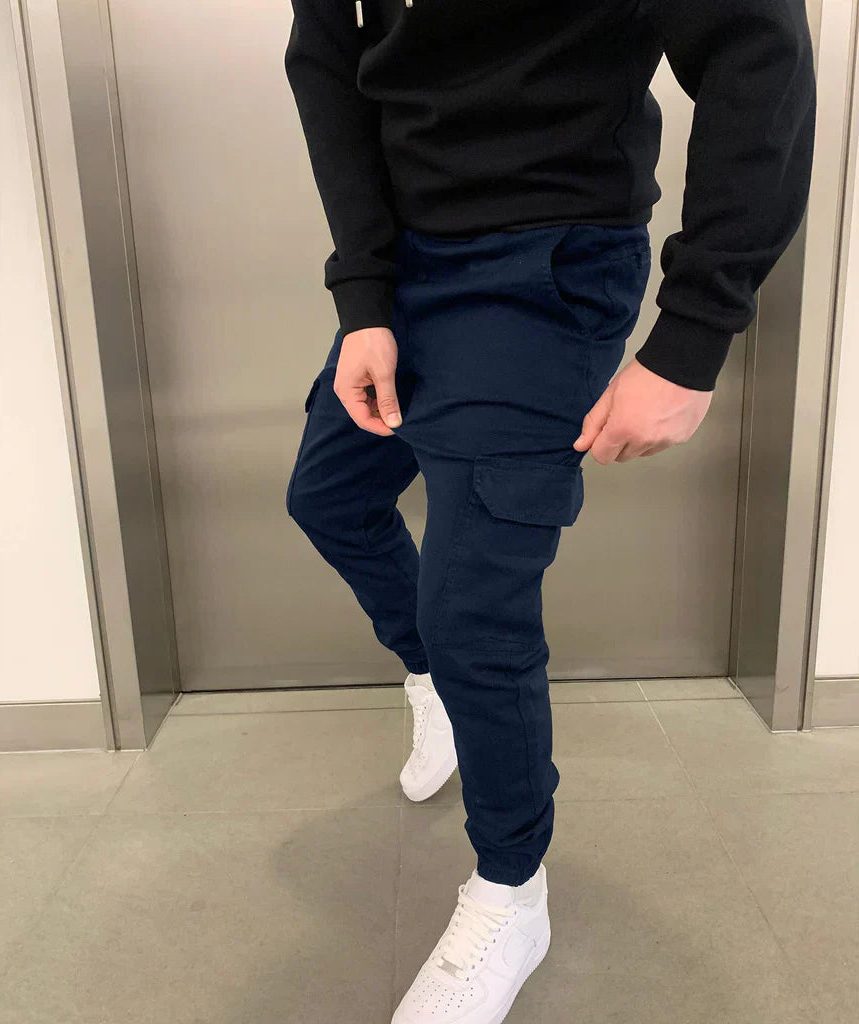 Cargo Joggers with Tapered Ankle for Men - View 8